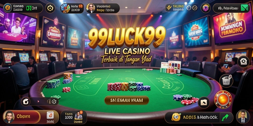 Tampilan gameplay Live Casino yang seru dan interaktif di 99LUCK99.