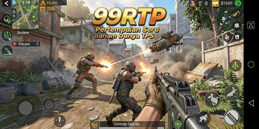 Screenshot gameplay 99RTP dengan aksi pertempuran yang intens.
