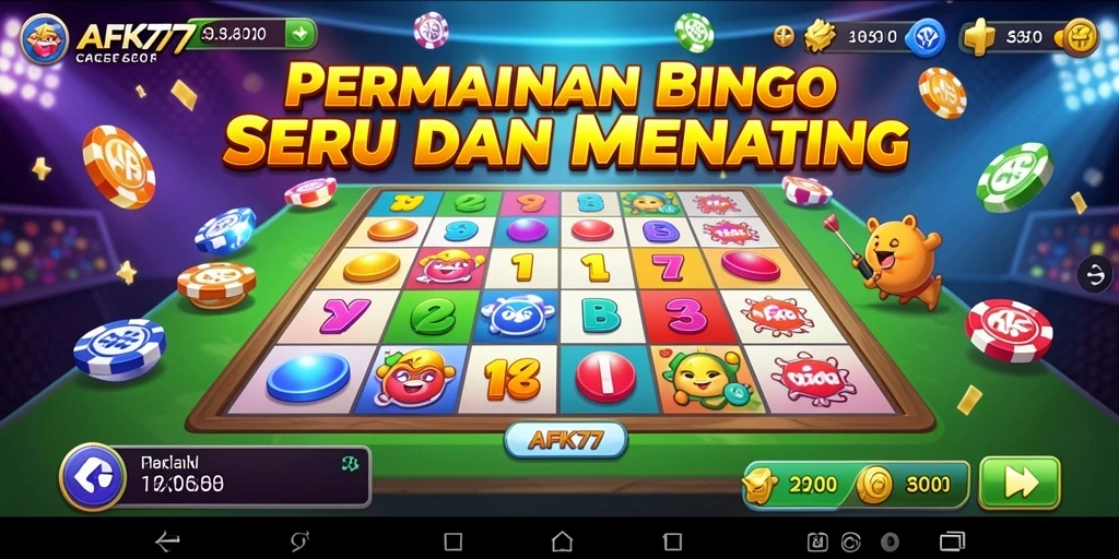 Tampilan menarik dari gameplay Bingo di AFK77.