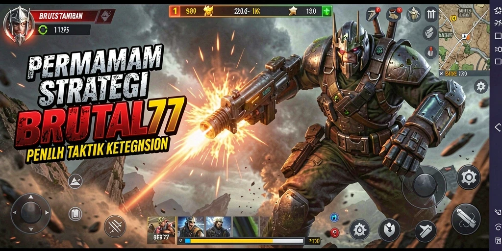 Tampilan gameplay menarik dari BRUTAL77 yang penuh strategi.