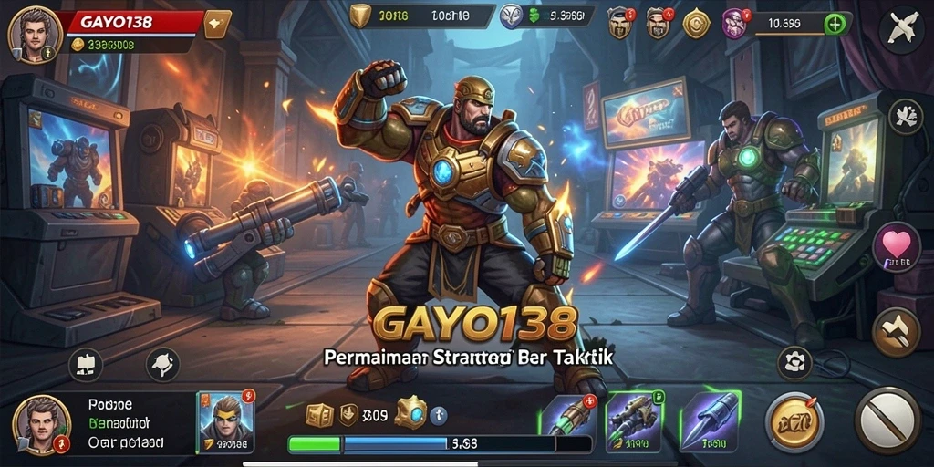 Tangkapan layar utama memperlihatkan aksi gameplay strategi GAYO138.