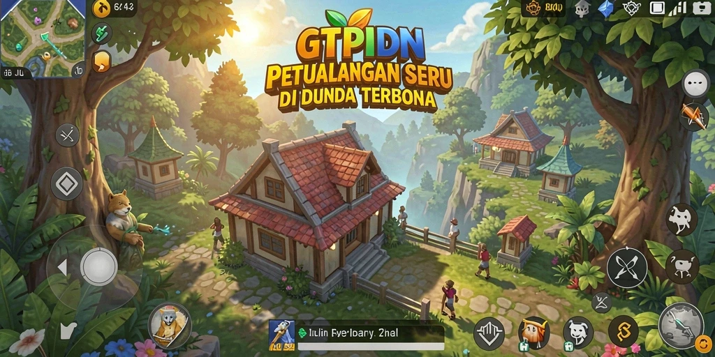 Tangkapan layar menunjukkan aksi seru di dunia terbuka GTPIDN.