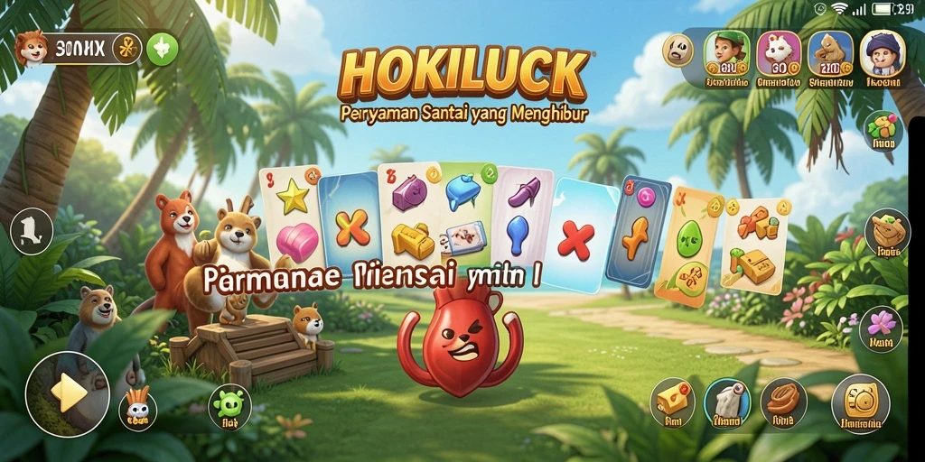 Tangkapan layar menampilkan momen seru dalam HOKILUCK saat bermain.