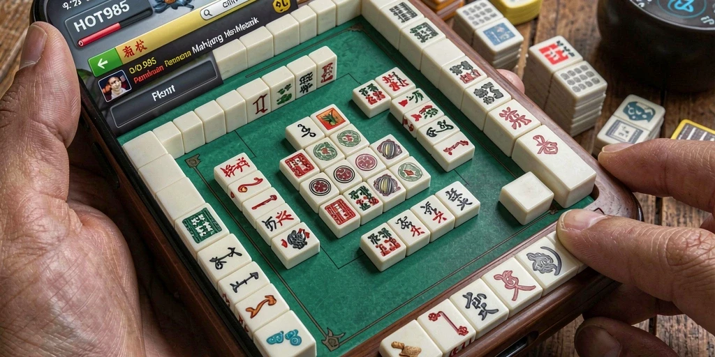 Tampilan gameplay HOT985 menampilkan keindahan dan keseruan permainan Mahjong.