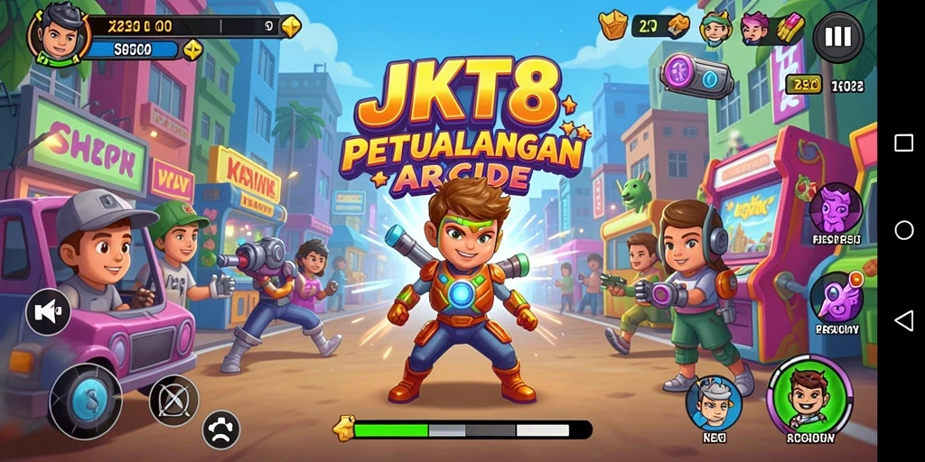Gameplay seru JKT8 dengan level menantang dan grafis menarik.