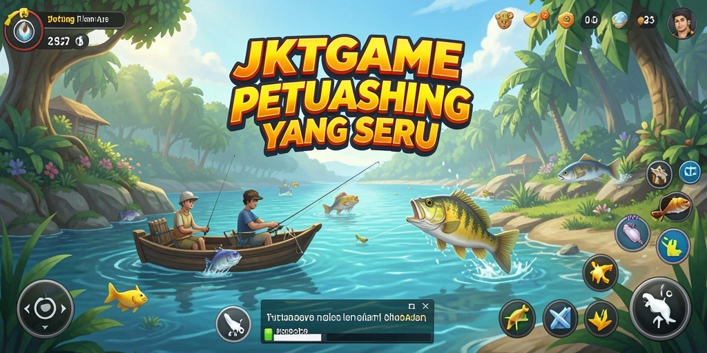Tampilan gameplay JKTGAME yang menarik dengan penuh aksi memancing.