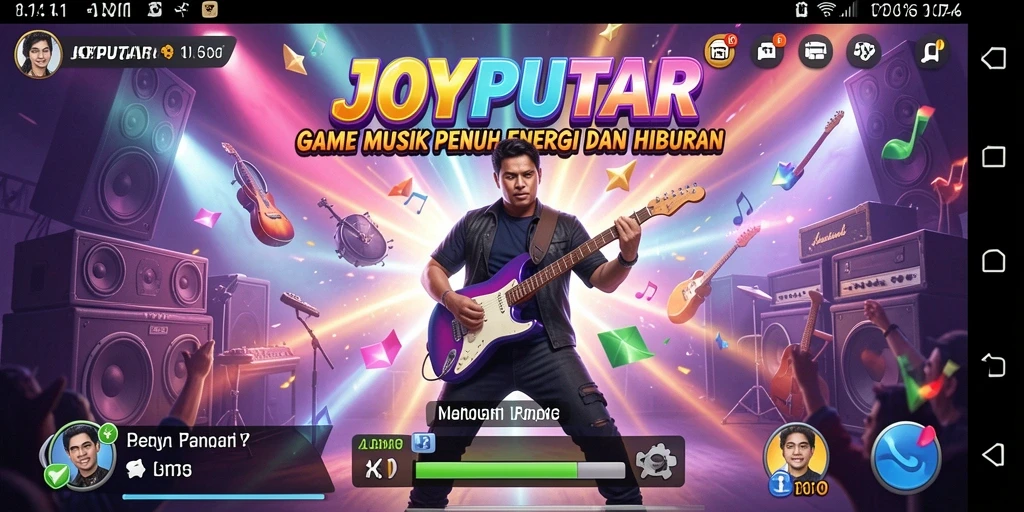 Gameplay seru dan interaktif JOYPUTAR saat bermain musik.