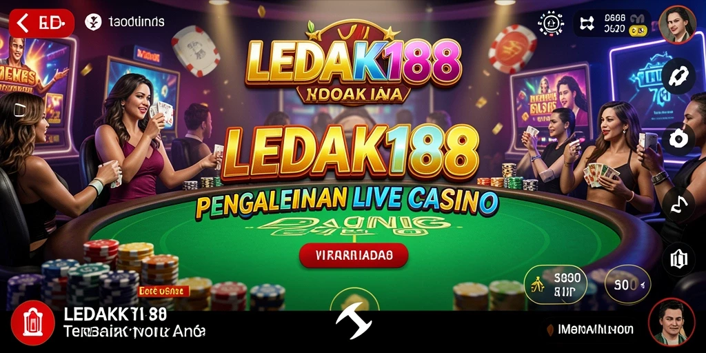Gameplay seru LEDAK188 dengan dealer langsung dan interaksi pemain.