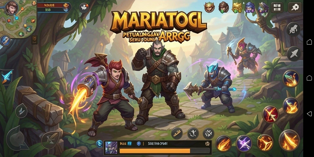 Tampak screenshot MARIATOGL menampilkan aksi pertarungan yang intens dalam permainan ARPG.