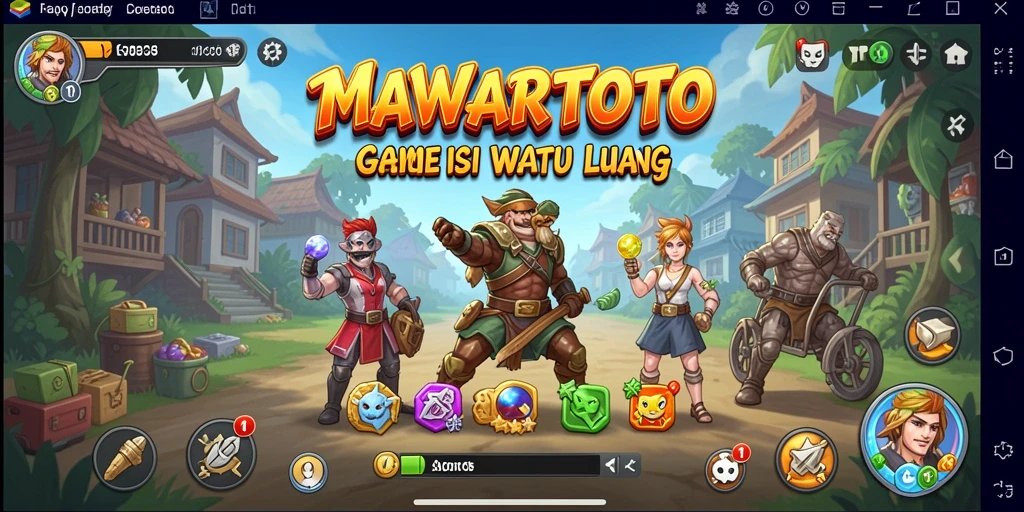 Screenshot gameplay <strong>MAWARTOTO</strong> menampilkan aksi pengumpulan sumber daya yang santai.
