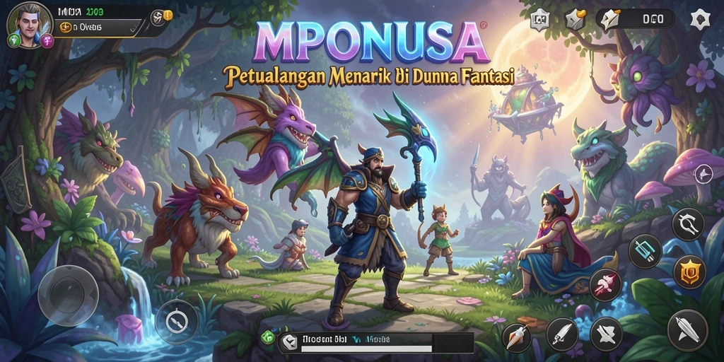 Tampilan gameplay petualangan MPONUSA yang memukau dan menarik.