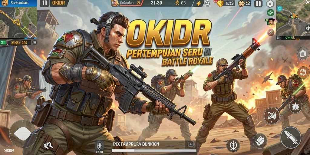Gameplay seru di lapangan pertempuran <strong>OKIDR</strong> yang mendebarkan.