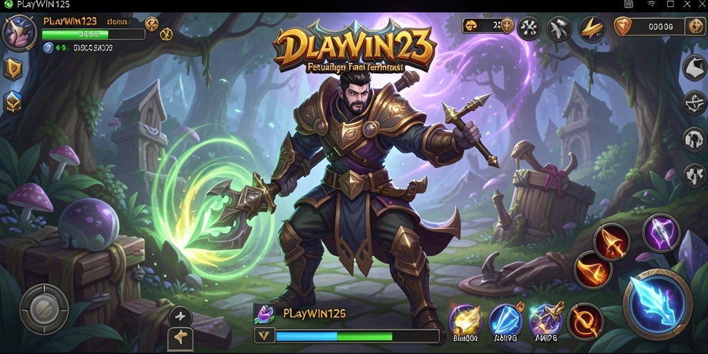 Tampilan gameplay aksi epik dalam PLAYWIN123.