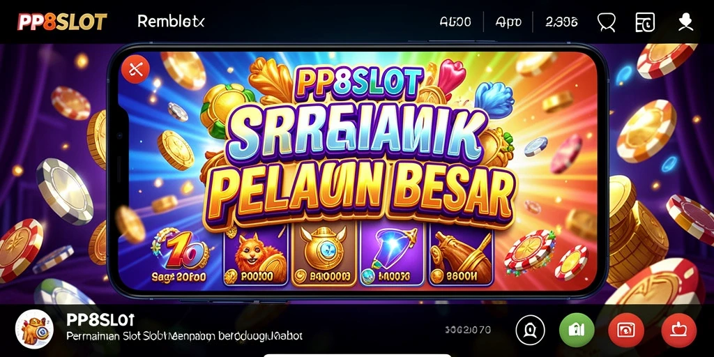 Screenshot gameplay PP8SLOT yang menampilkan berbagai tema slot menarik.