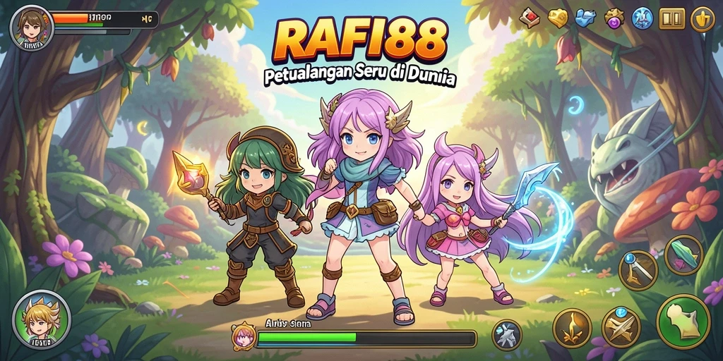 Screenshot gameplay RAFI88 menampilkan aksi seru dalam dunia anime.