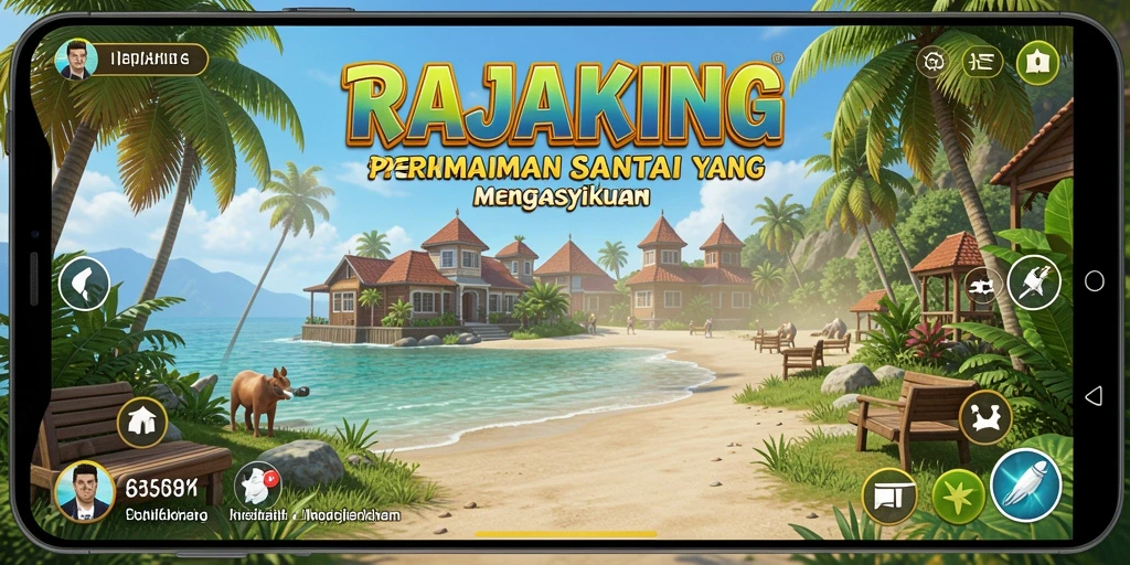 Tampilan gameplay menarik dan penuh warna dari RAJAKING.