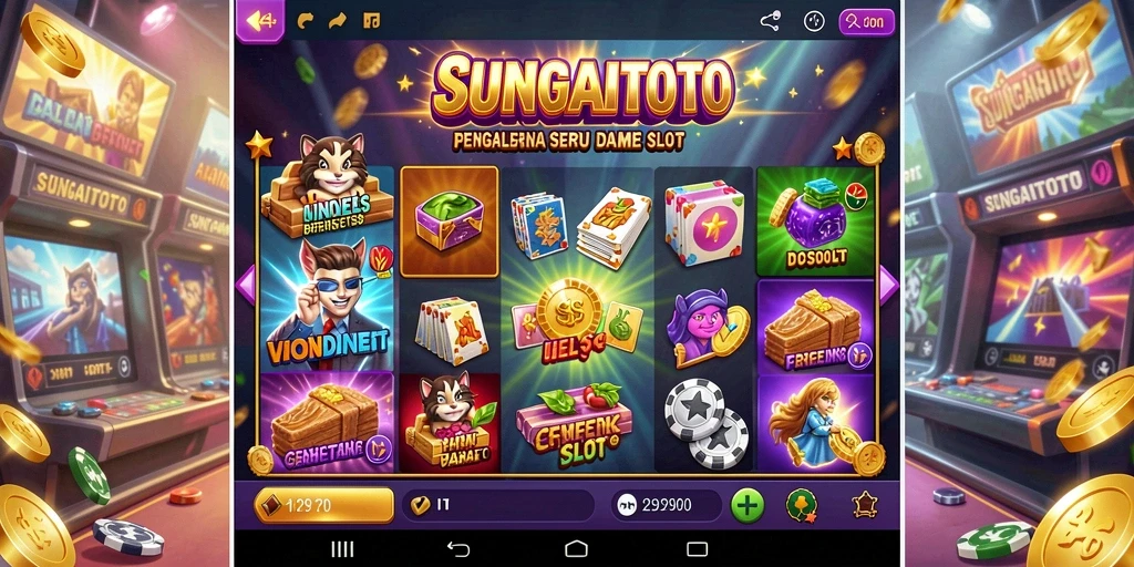 Tampilan menarik dari gameplay Slot SUNGAITOTO yang mendebarkan.