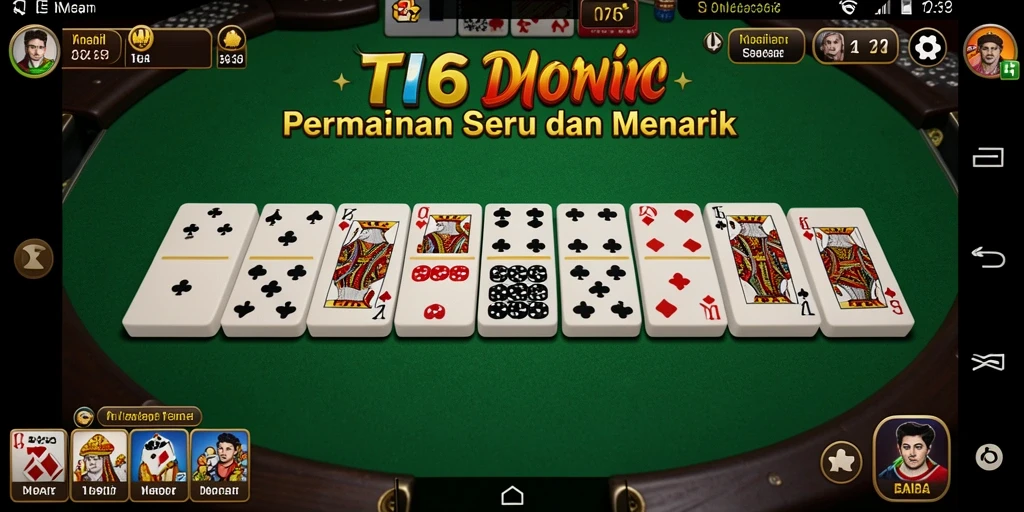 Tampilan menarik dari permainan Domino T6 yang seru.