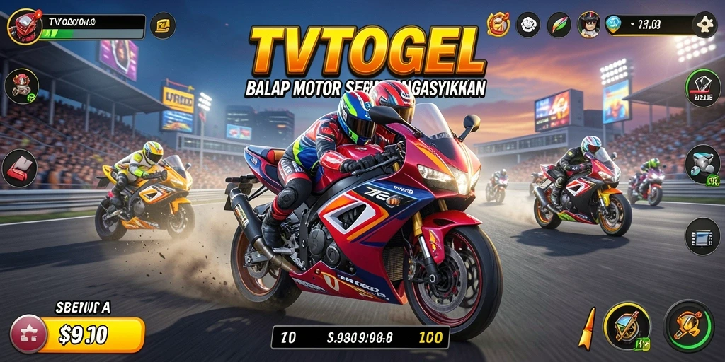 Gameplay seru balapan motor di TVTOGEL.