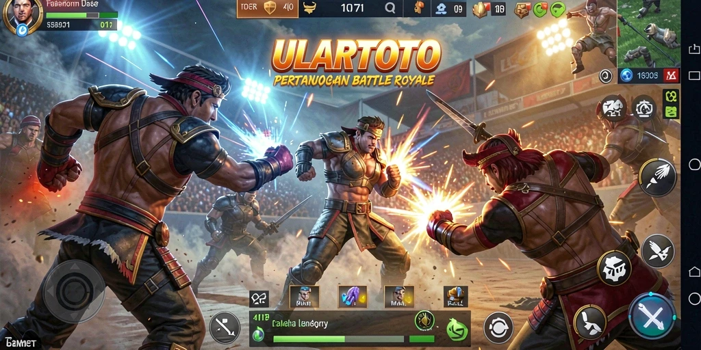 Tampilan gameplay ULARTOTO yang mendebarkan dalam Battle Royale.