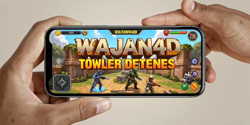 Tampilan gameplay WAJAN4D yang menegangkan dalam Tower Defense.