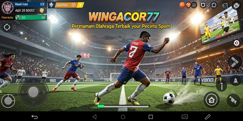 Screenshot utama WINGACOR77 menunjukkan aksi mendebarkan olahraga.