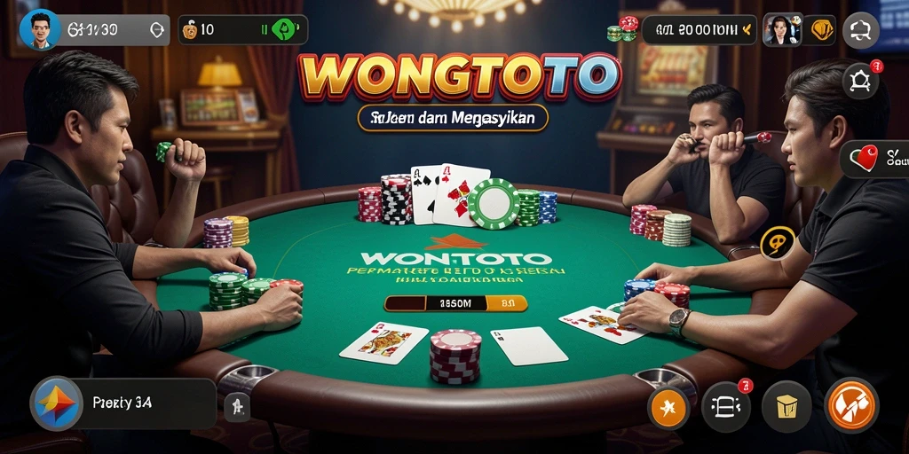 Tampilan menarik saat bermain poker di WONGTOTO.